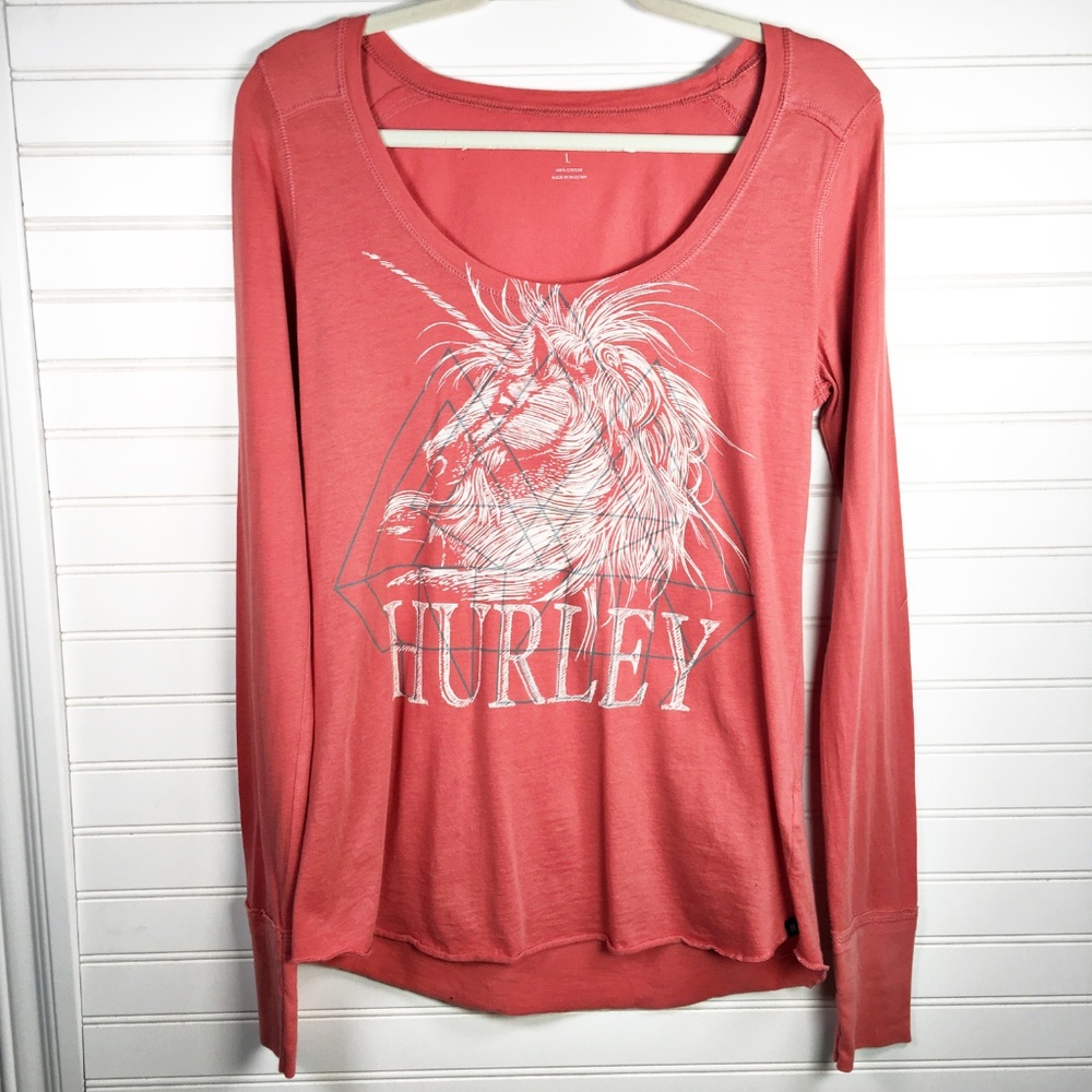 Hurley Geometric Unicorn Graphic Long Sleeve